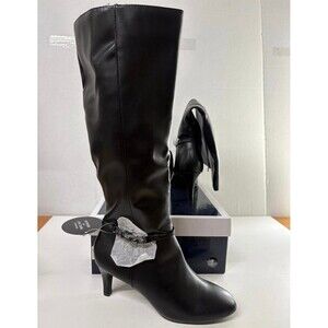 KAREN SCOTT Womens Black Goring Comfort Hanna Round Toe Stiletto Zip Boots 8M WC